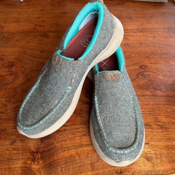 Twisted X Shoes Twisted X Brown Linen And Turquoise Wrv00 Eco Twx